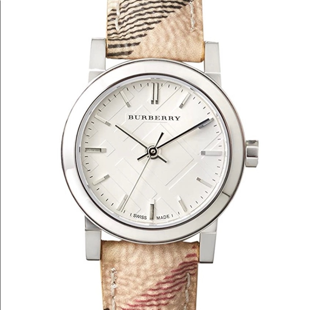 Women's Burberry Silver Face Watch